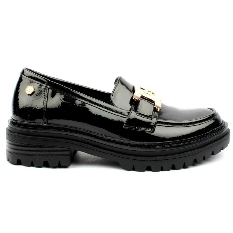 Women XTI | 141727 Loafer Shoe - Black Patent