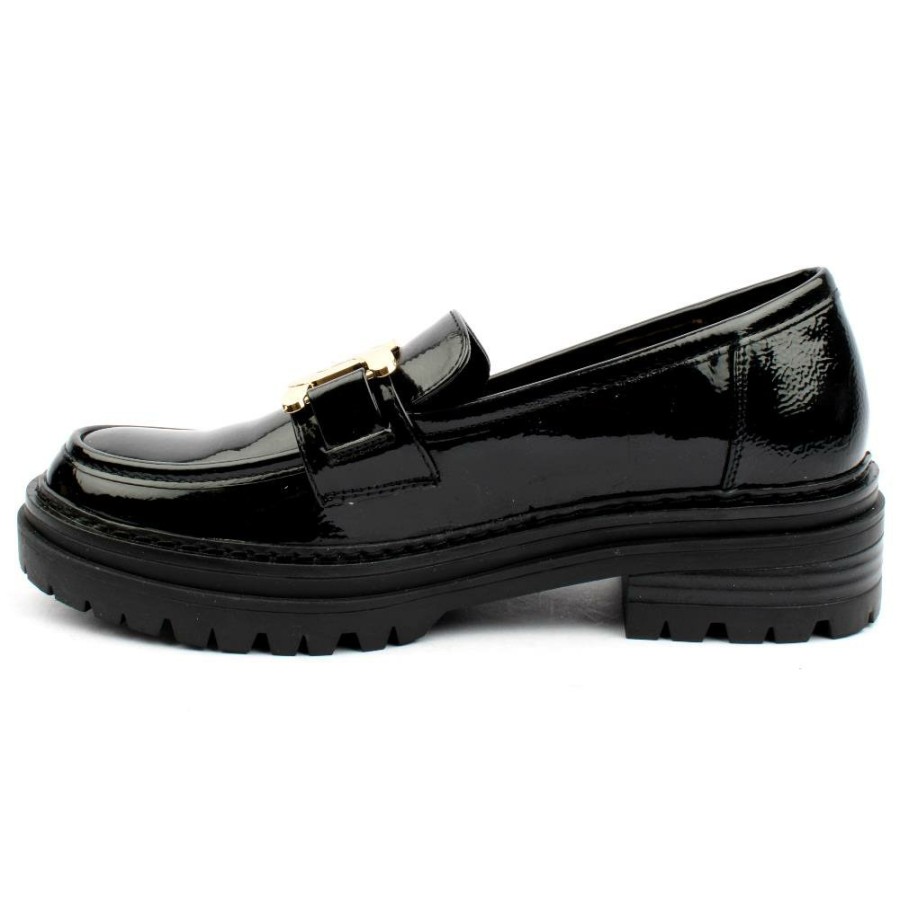 Women XTI | 141727 Loafer Shoe - Black Patent