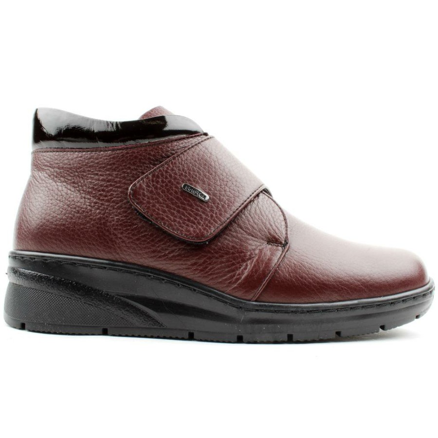 Women Softmode | Fia Velcro Boot - Wine