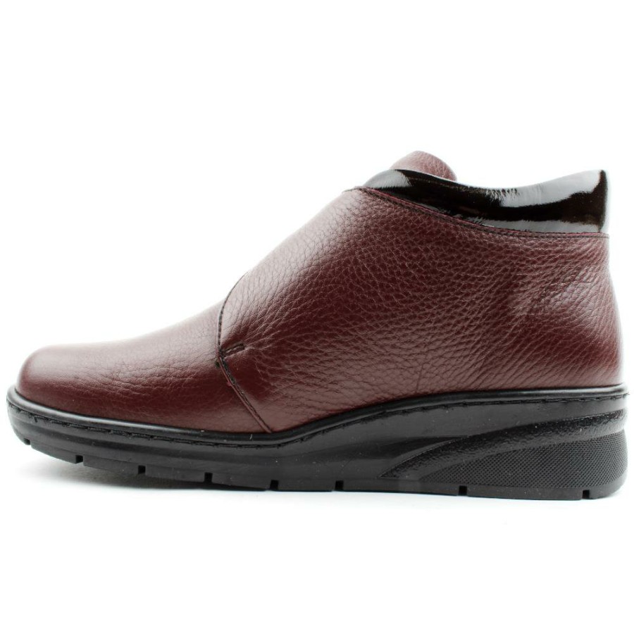 Women Softmode | Fia Velcro Boot - Wine