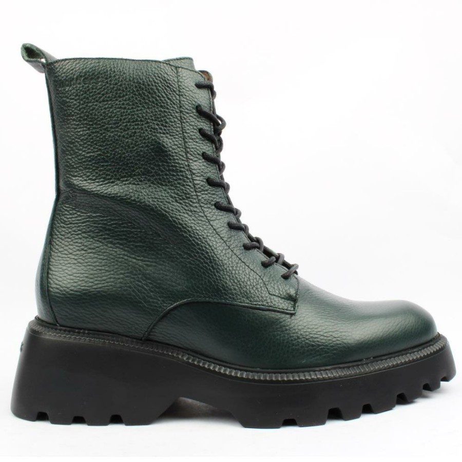 Women Wonders | C7205 Laced Boot - Green