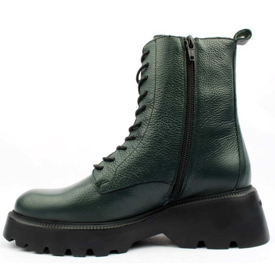 Women Wonders | C7205 Laced Boot - Green