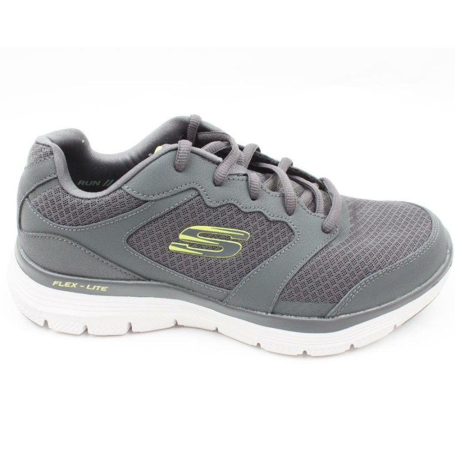 Men Skechers | 232225 Flex Advantage Runner - Charcoal