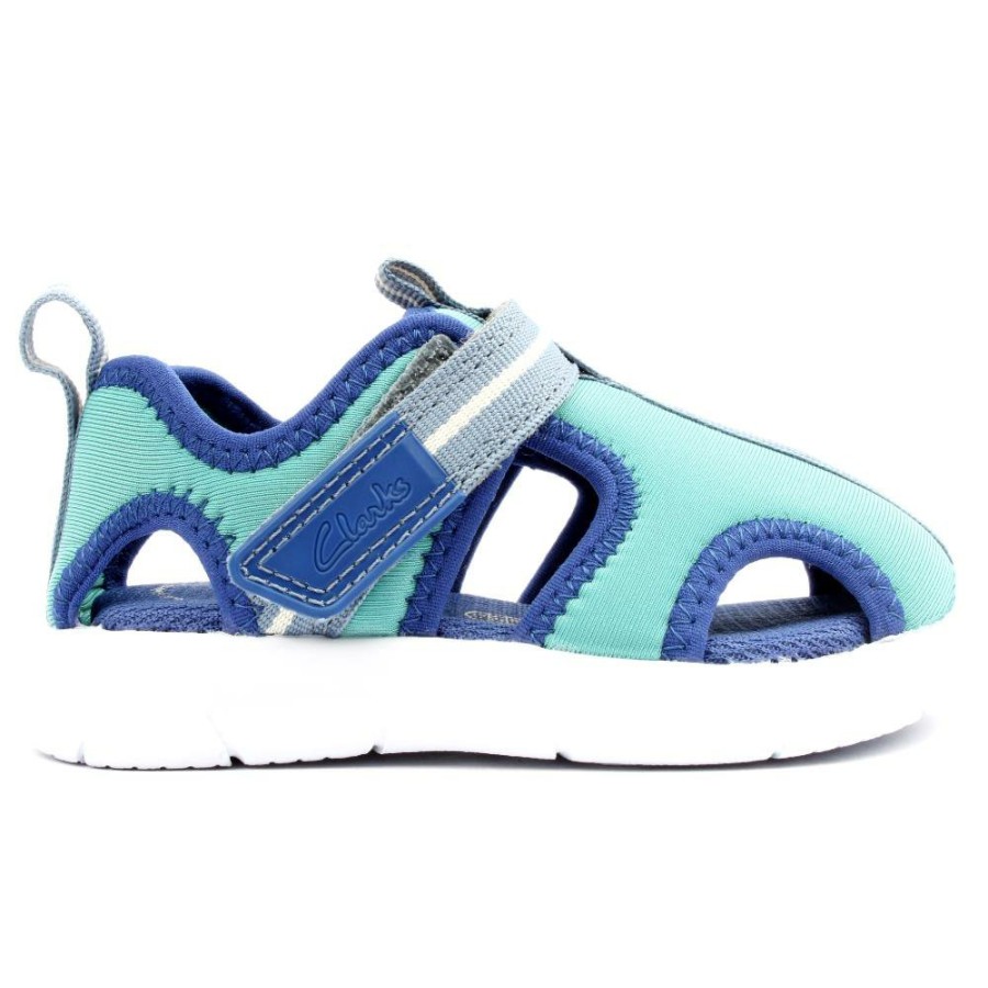 Kids Clarks | Ath Water T Closed Sanal - Blue Multi G