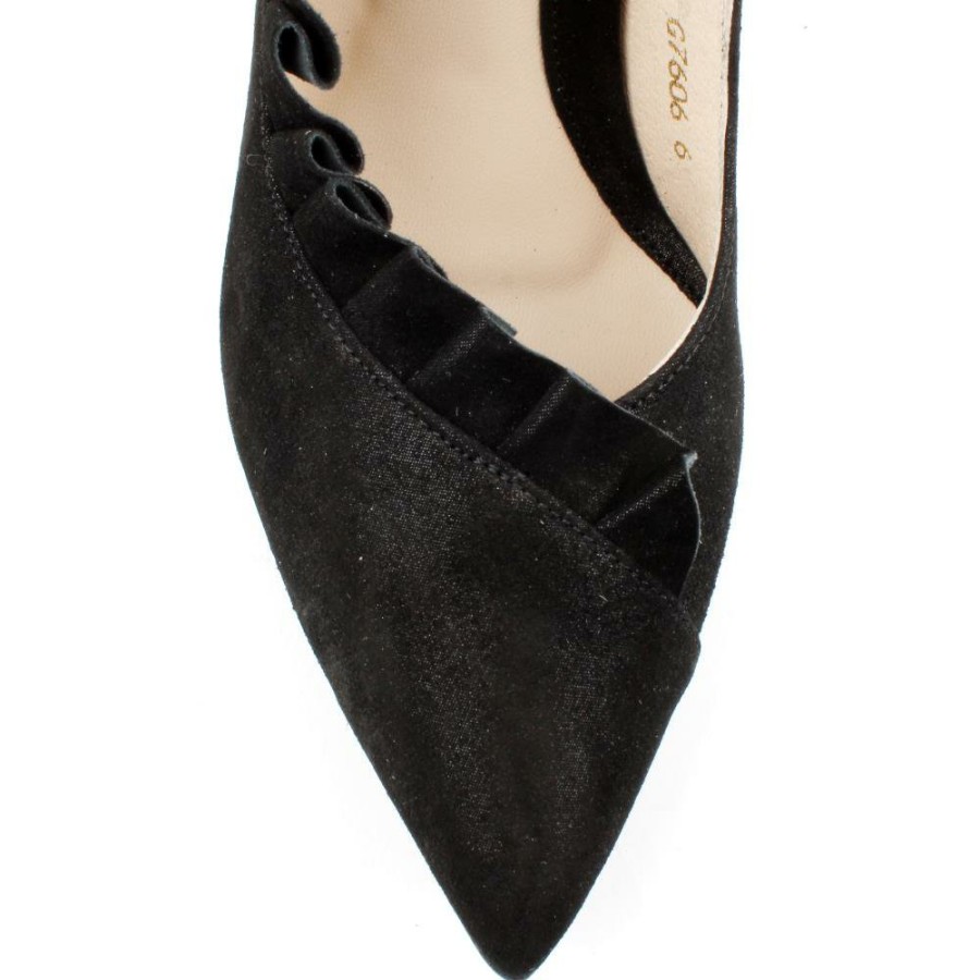 Women Emis | 7606 916 Court Shoe - Black Suede