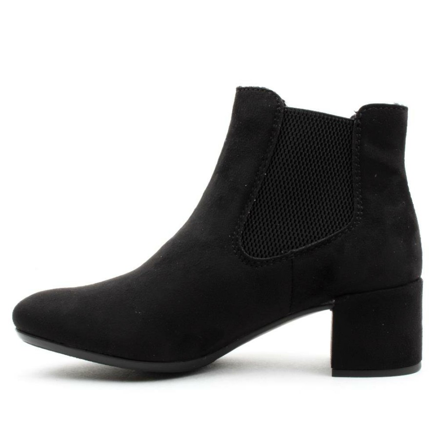 Women Rieker | 70284 Low Heel Boot - Black Black