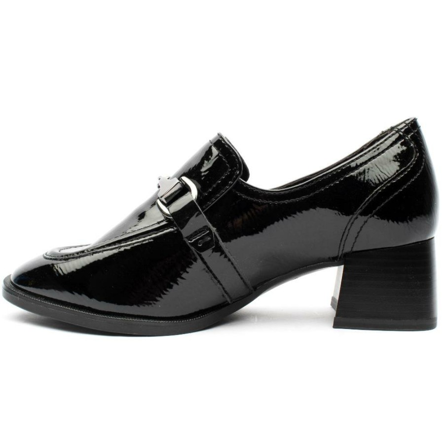 Women Tamaris | 24434 Block Heel Shoe - Black