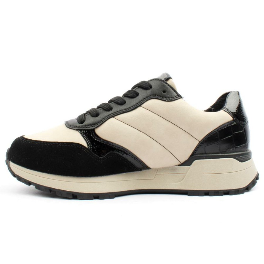 Women Rieker | Evolution W0605 Laced Shoe - Black Beige