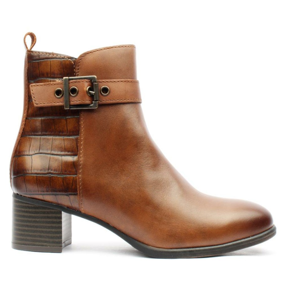 Women Marco Tozzi | 25354 Low Heel Boot - Tanmulti