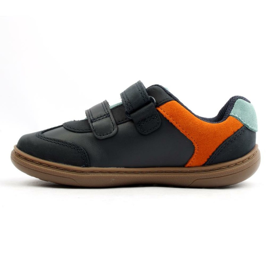 Kids Clarks | Flash Den K First Shoe - Navy Multi F