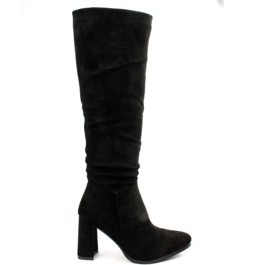 Women Millie & Co | B918780 Knee High Boot - Black Suede