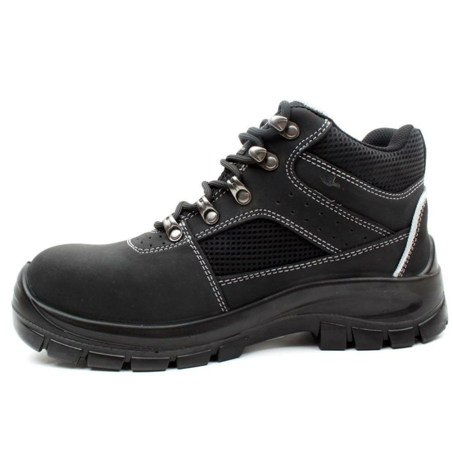 Men Skechers | Mens 200002Ec Steel Toe Boot - Black