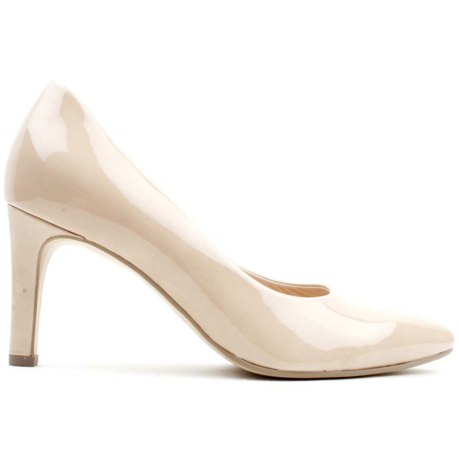 Women Gabor | Gab380 Court Shoe - Sand Patent