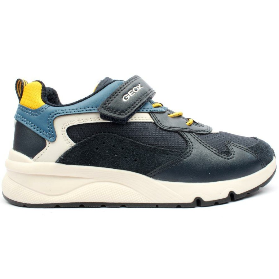 Kids Geox | J36H0A Rooner Trainer - Navy Yellow