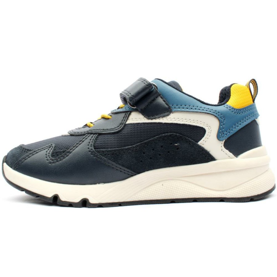 Kids Geox | J36H0A Rooner Trainer - Navy Yellow