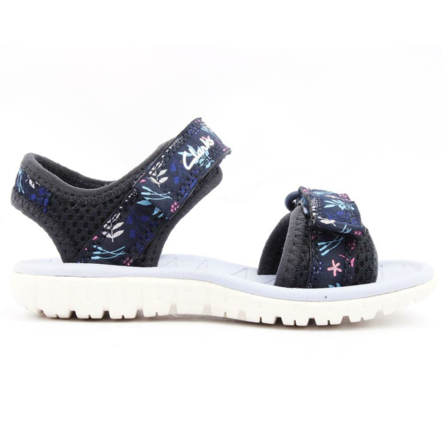 Kids Clarks | Surfing Tide K Junior Sandals - Navy F