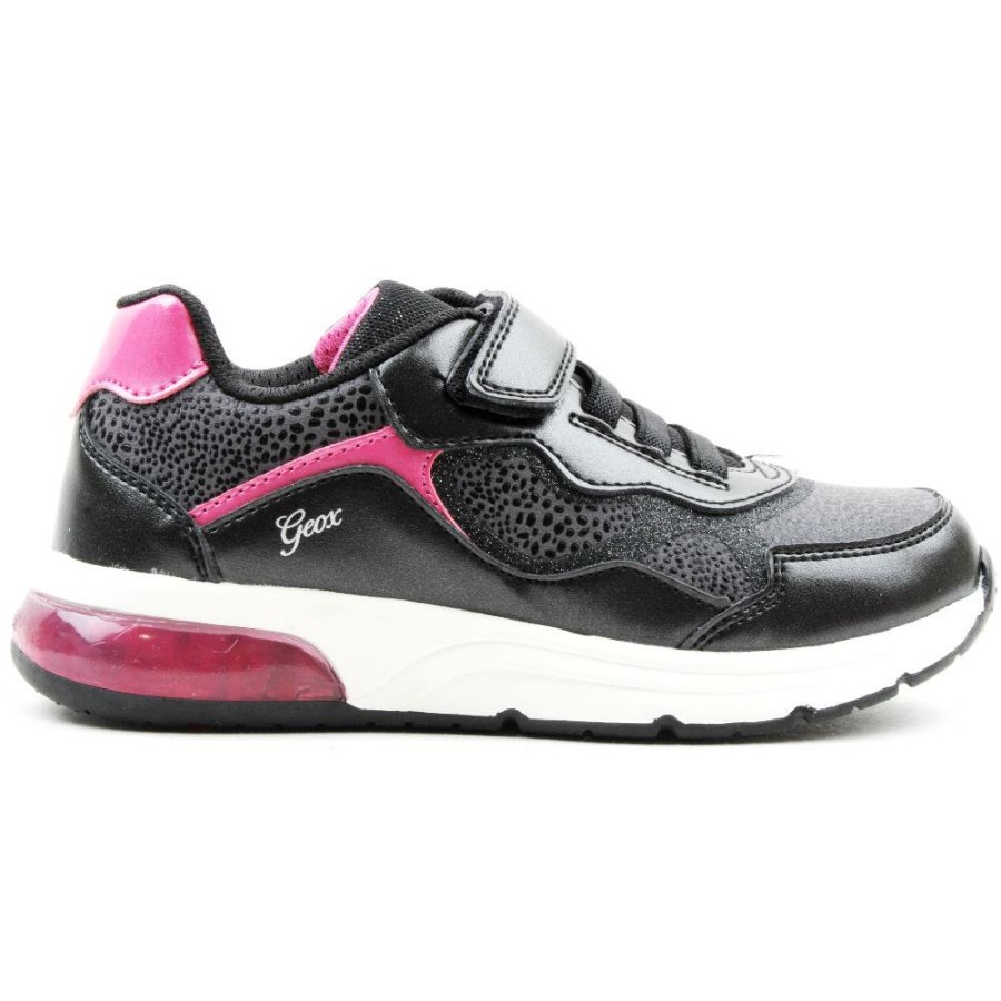 Kids Geox | J268Vc Spaceclub Trainer - Black/Pink