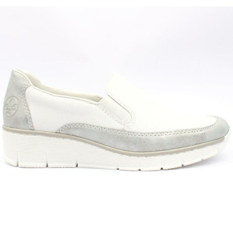 Women Rieker | 53796 Slip On Shoe - Ice