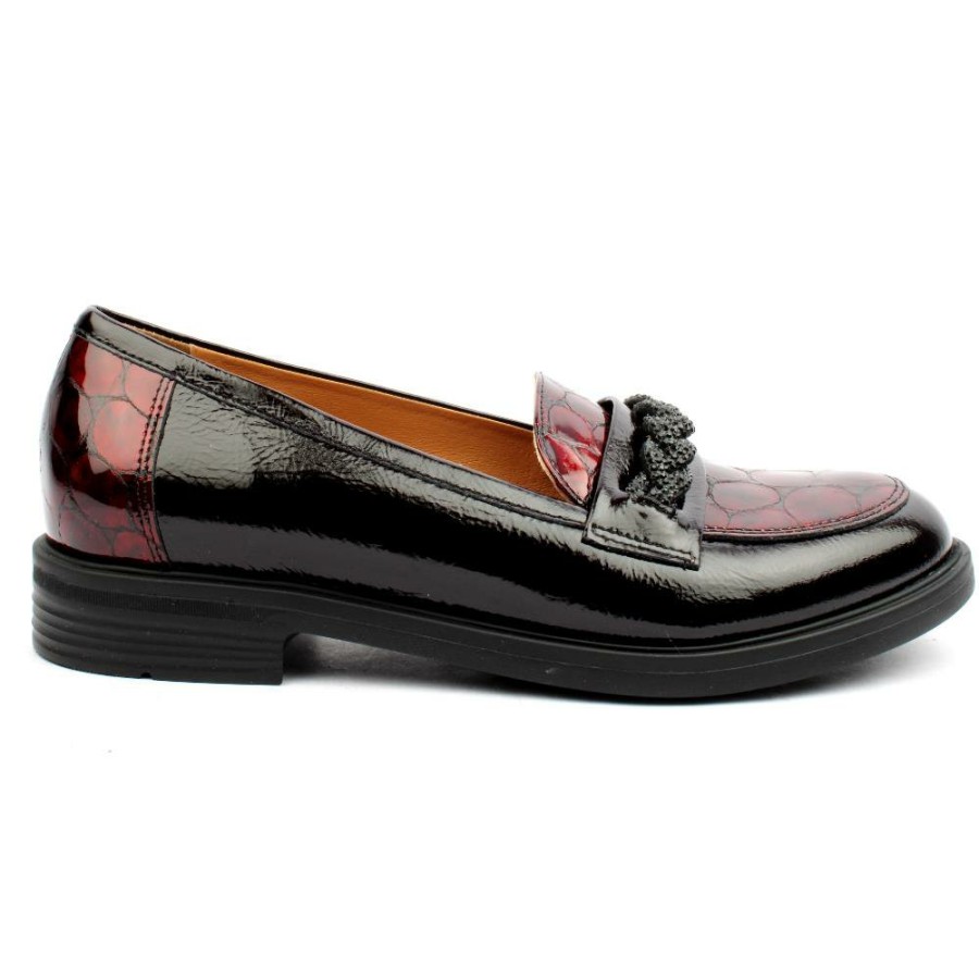 Women Bioeco by Arka | Bioeco 6418 2556 Loafer Shoe - Burgundy Patent