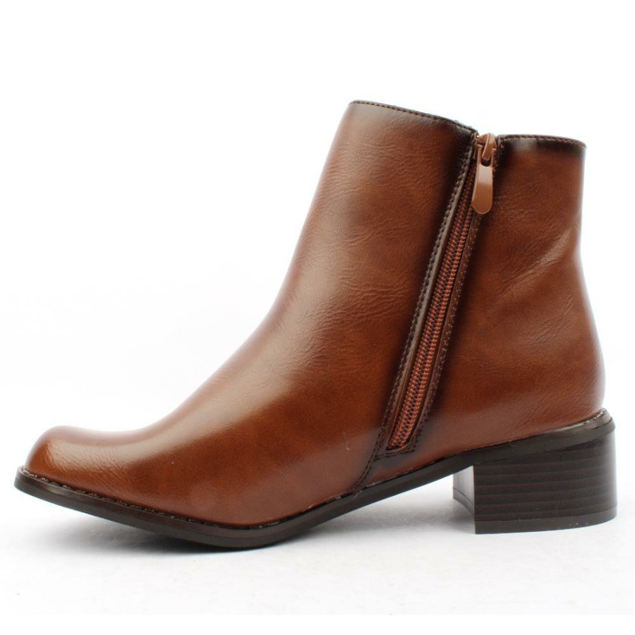 Women Heavenly Feet | Lauren Ankle Boot - Brown