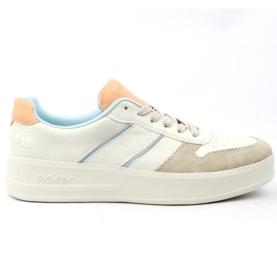 Women Rieker | M8410 Shoe - White Beige