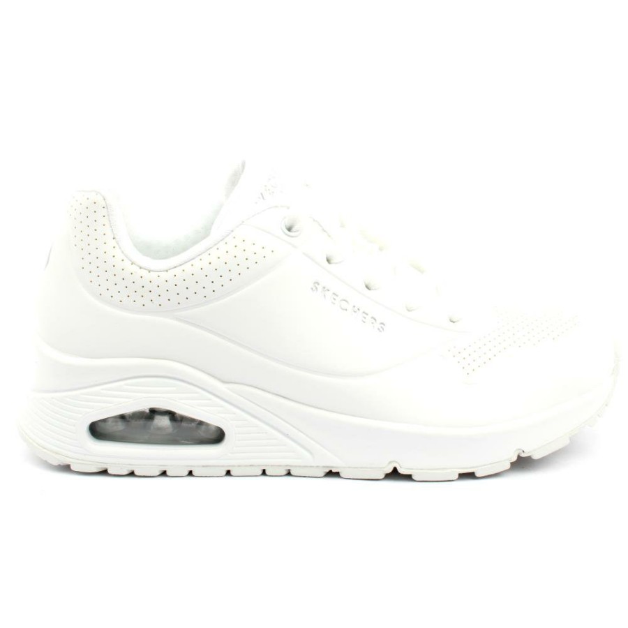 Women Skechers | 73690 Laced Shoe - White White