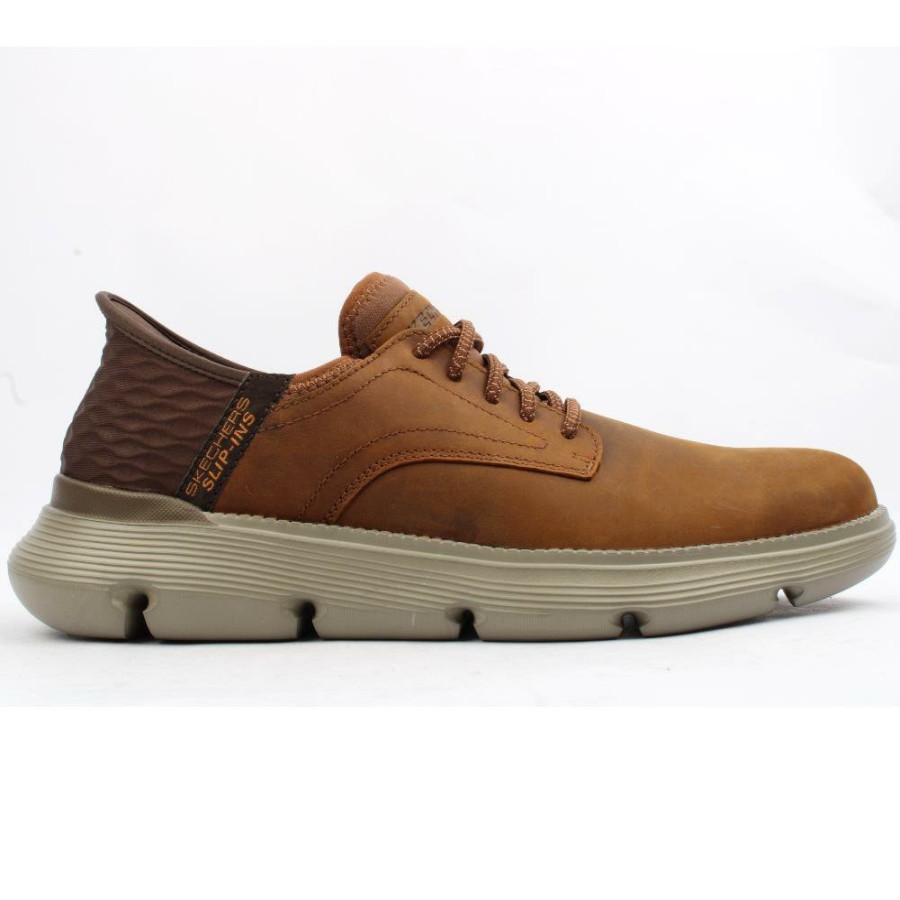 Men Skechers | 205046 Garza Shoe - Dark Brown