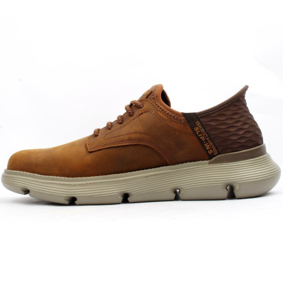 Men Skechers | 205046 Garza Shoe - Dark Brown