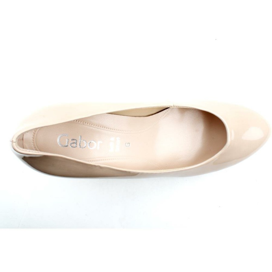 Women Gabor | 91410 Court Shoe - Sand Patent