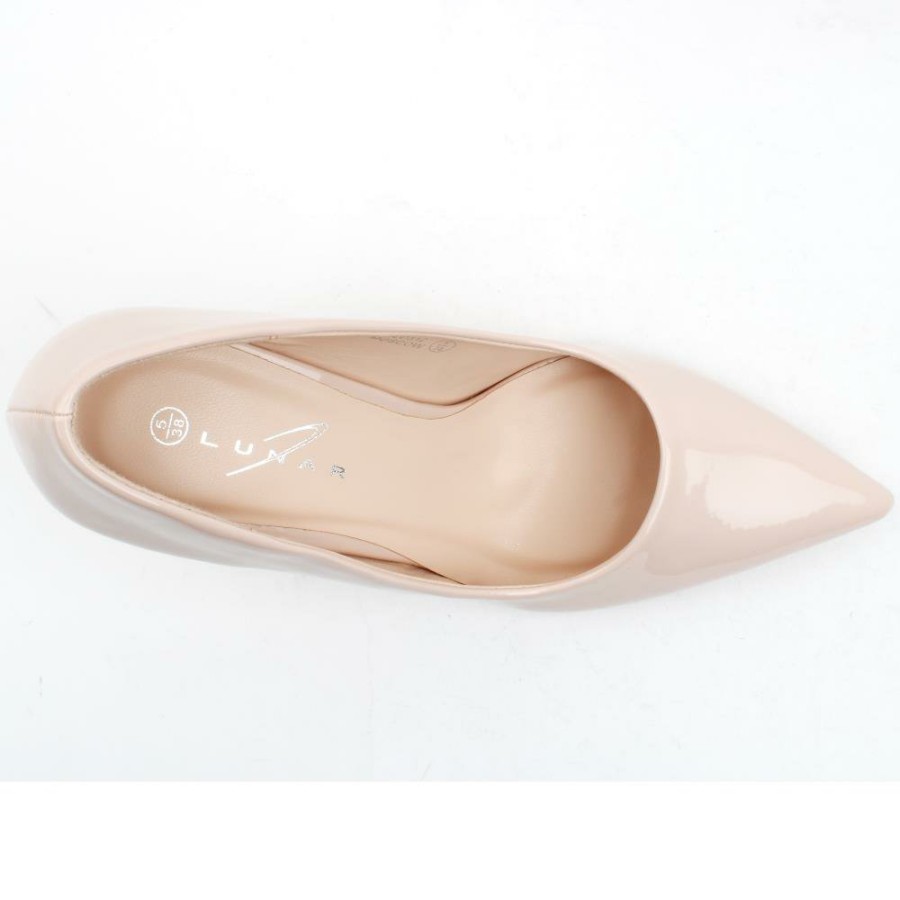 Women Lunar | Flc312Moscow Court Shoe - Nude Patent