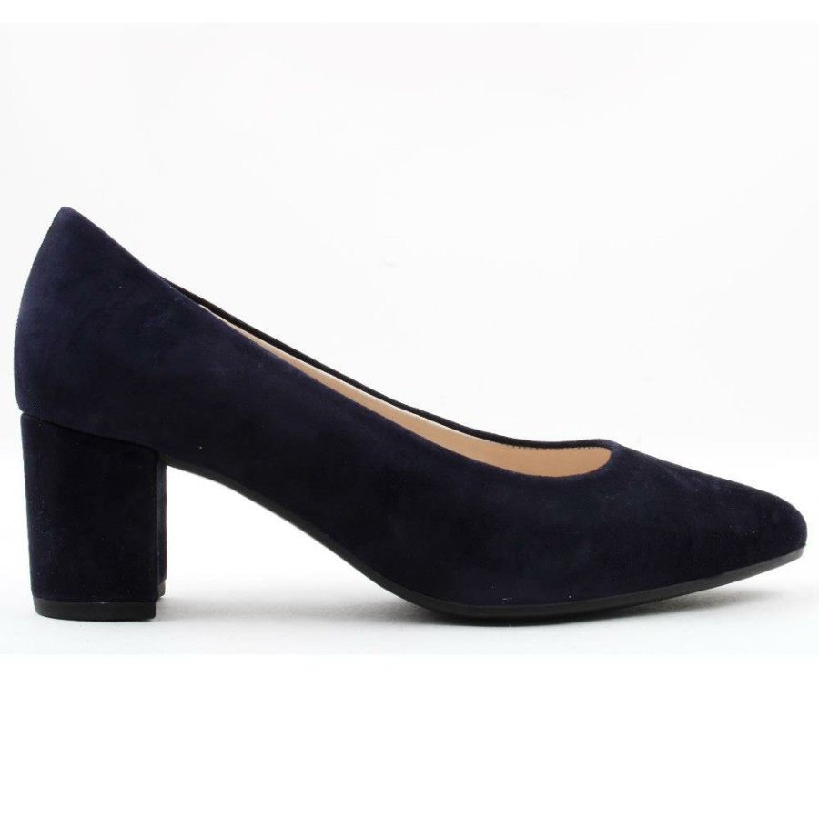 Women Gabor | Gab450 Court Shoe - Navy Suede