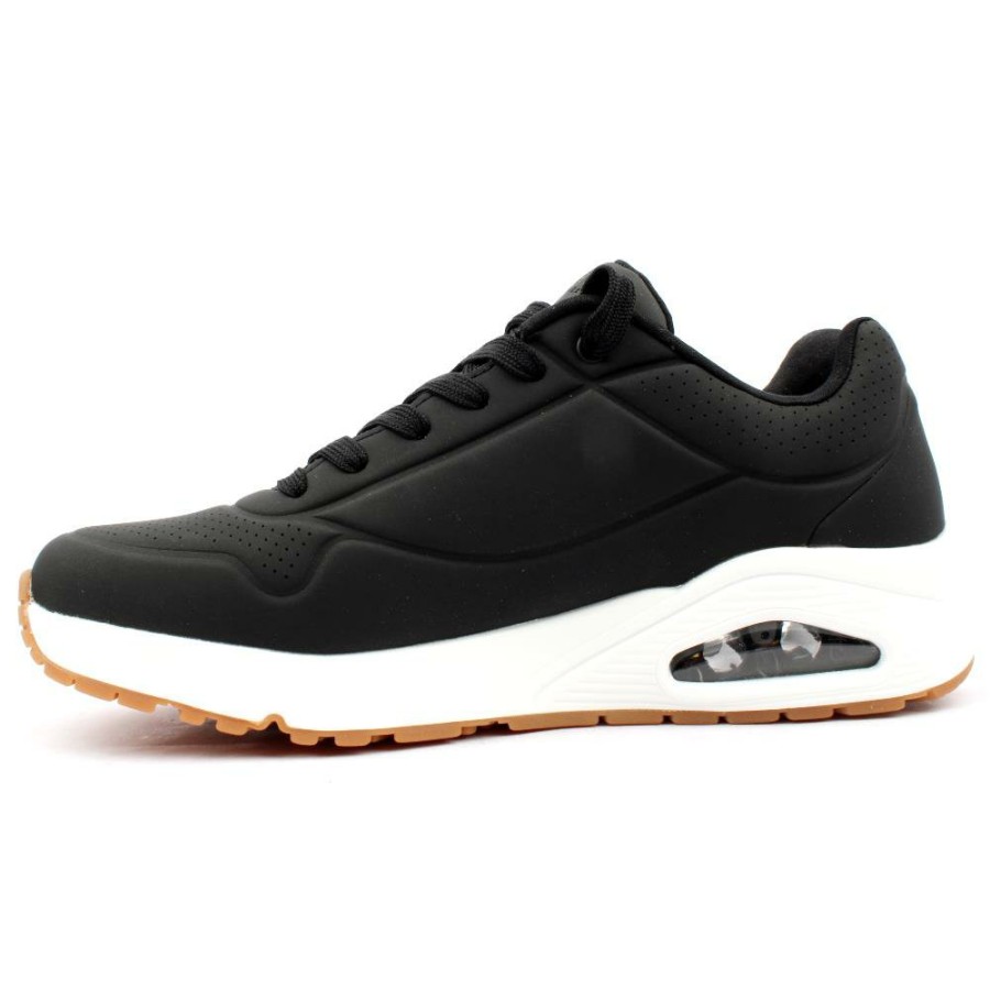 Men Skechers | 52458 Uno Trainer - Black/White