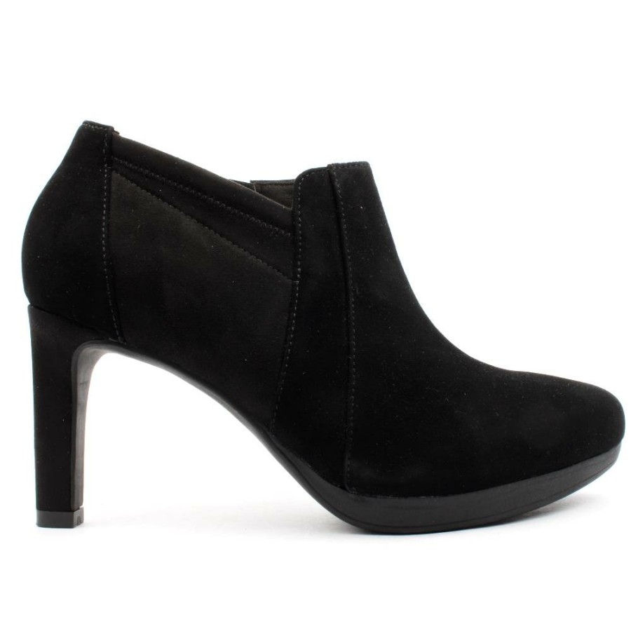 Women Clarks | Ambyr Hope Shoe Boot - Black Suede D