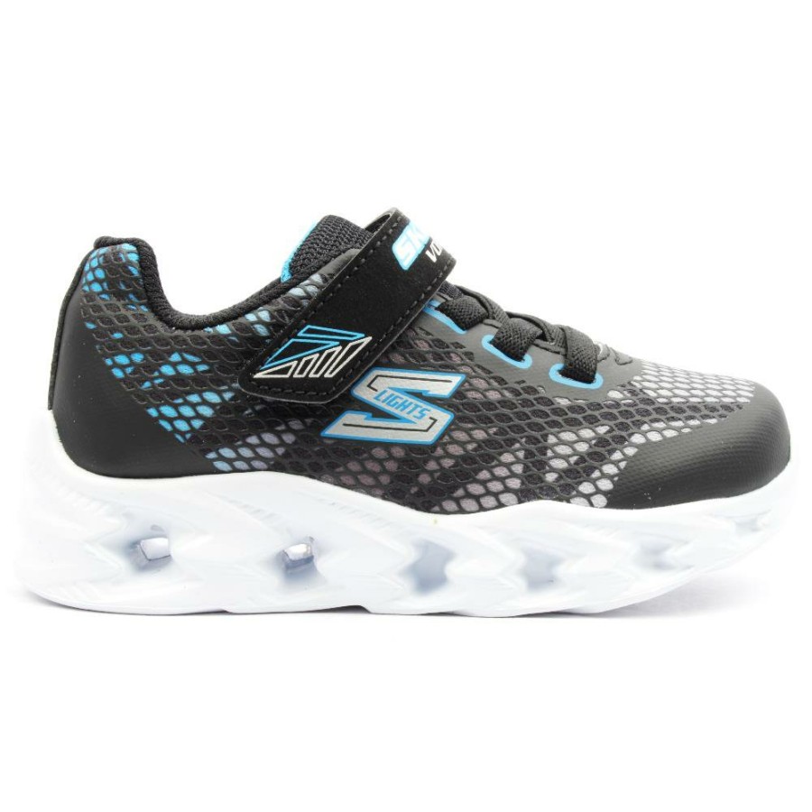 Kids Skechers | 400602N Vortex Junior Trainer - Black Blue