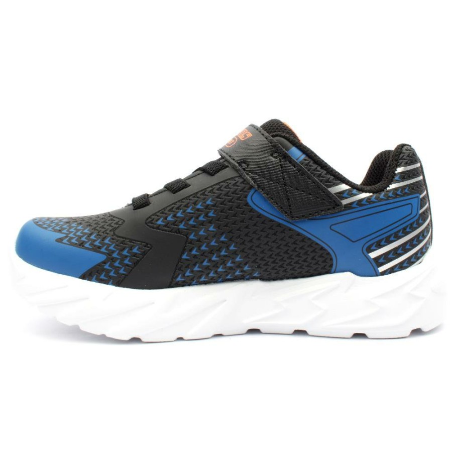 Kids Skechers | 400138L Flex Glow - Black Blue