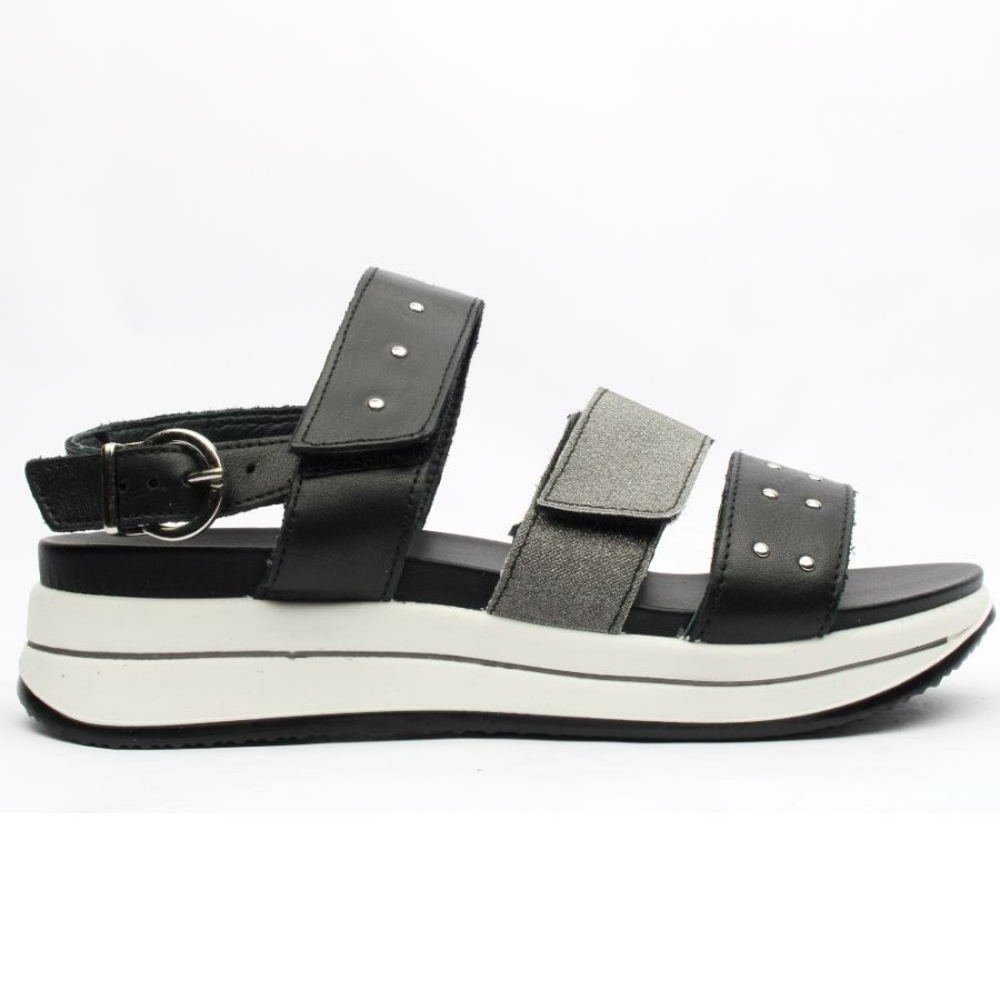 Women IGI & CO | 3677000 Strap Sandal - Black