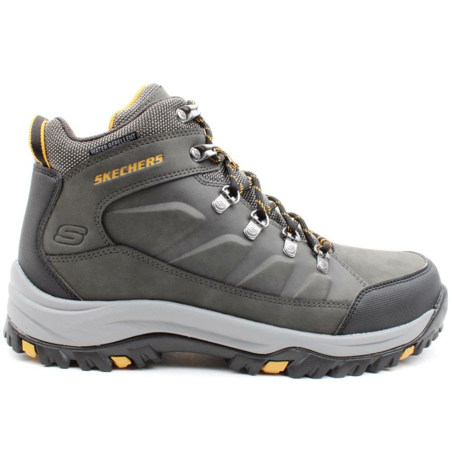 Men Skechers | 204642 Laced Boot - Charcoal