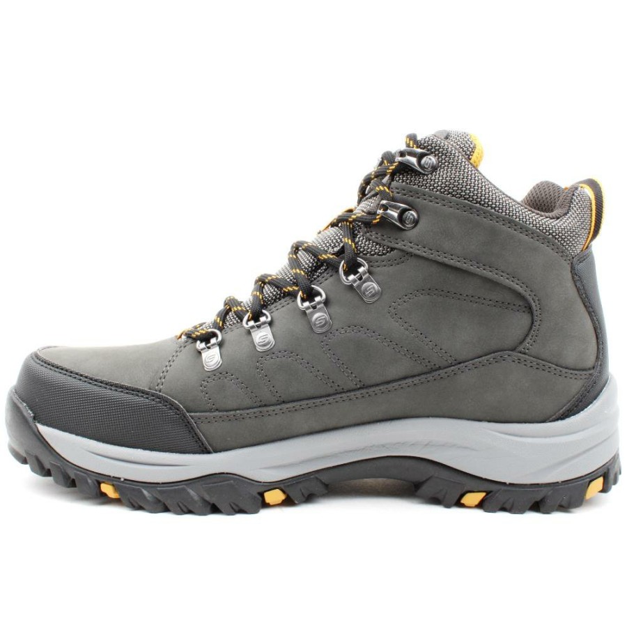 Men Skechers | 204642 Laced Boot - Charcoal