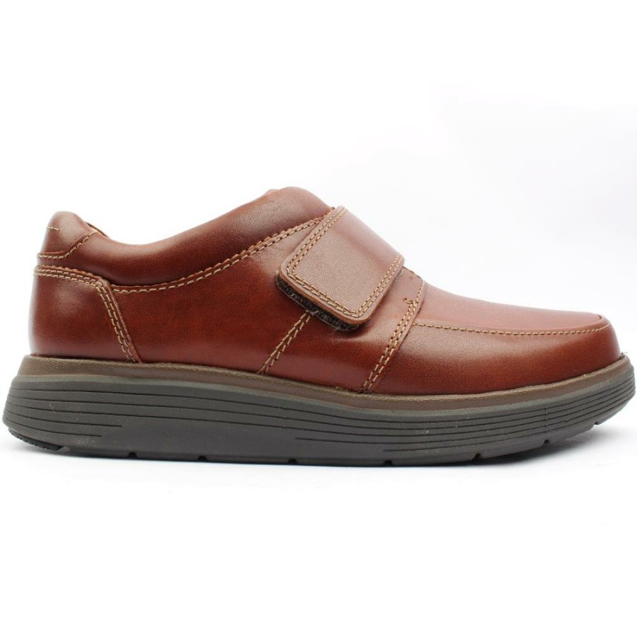 Men Clarks | Unabode Strap Mens Shoe - Dark Tan H