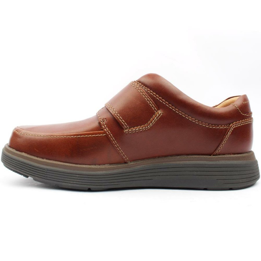 Men Clarks | Unabode Strap Mens Shoe - Dark Tan H