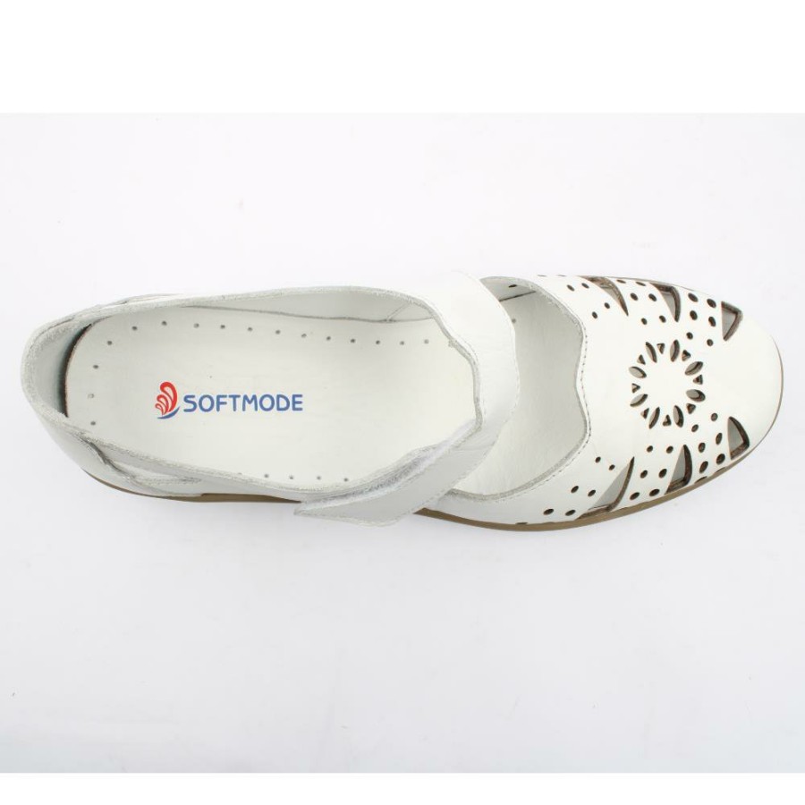 Women Softmode | Taylor Strap Shoe - White Beige