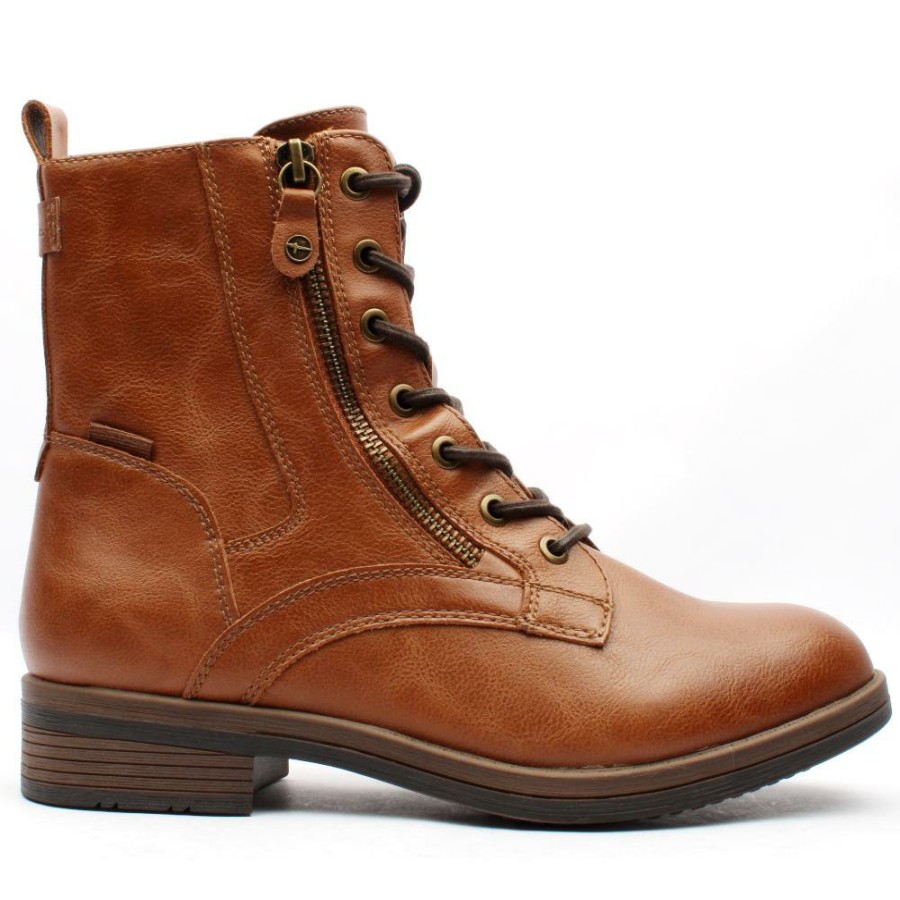 Women Tamaris | 25107 Laced Boot - Tan