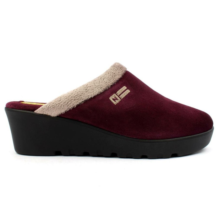 Women Nordika | 2286 Wedge Slipper Mule - Purple Suede