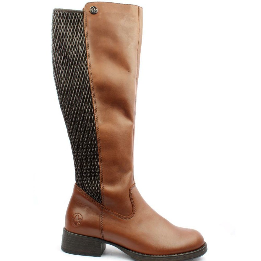 Women Rieker | Z9591 Knee High Boot - Tan