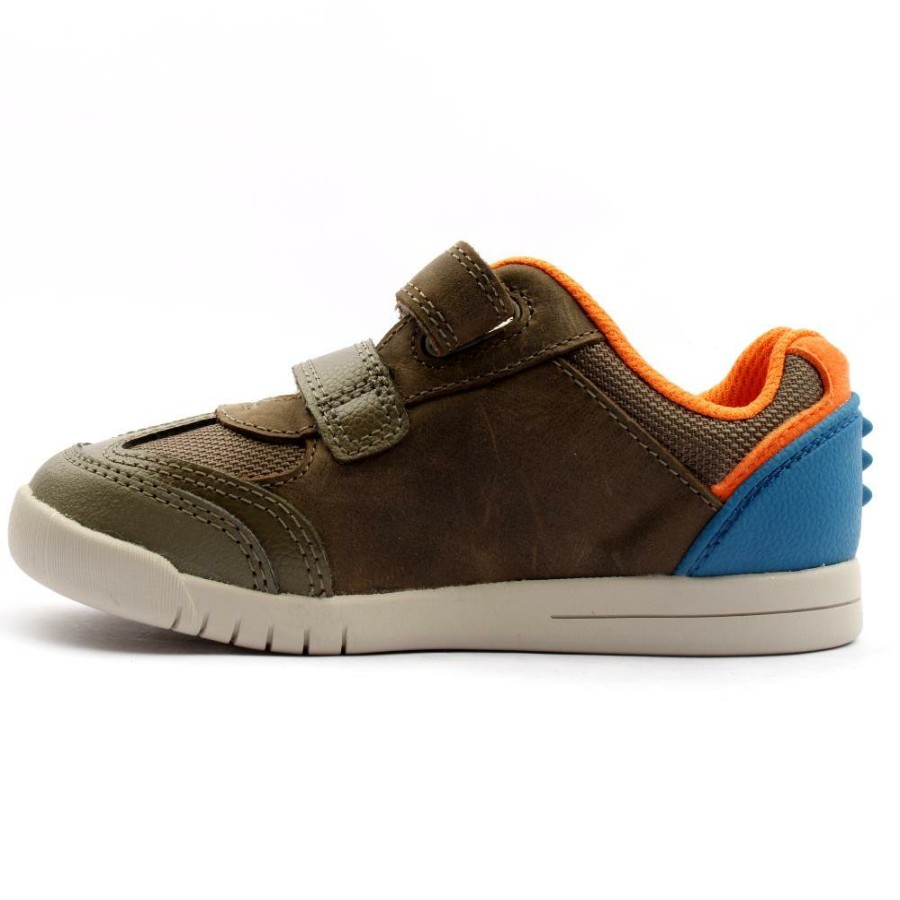 Kids Clarks | Rex Play K Velcro Shoe - Khaki F