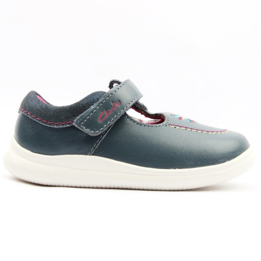 Kids Clarks | Crest Prom T Shoe - Blue H