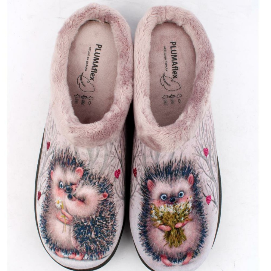 Women Plumaflex | R12213 Slipper Mule - Hedgehog