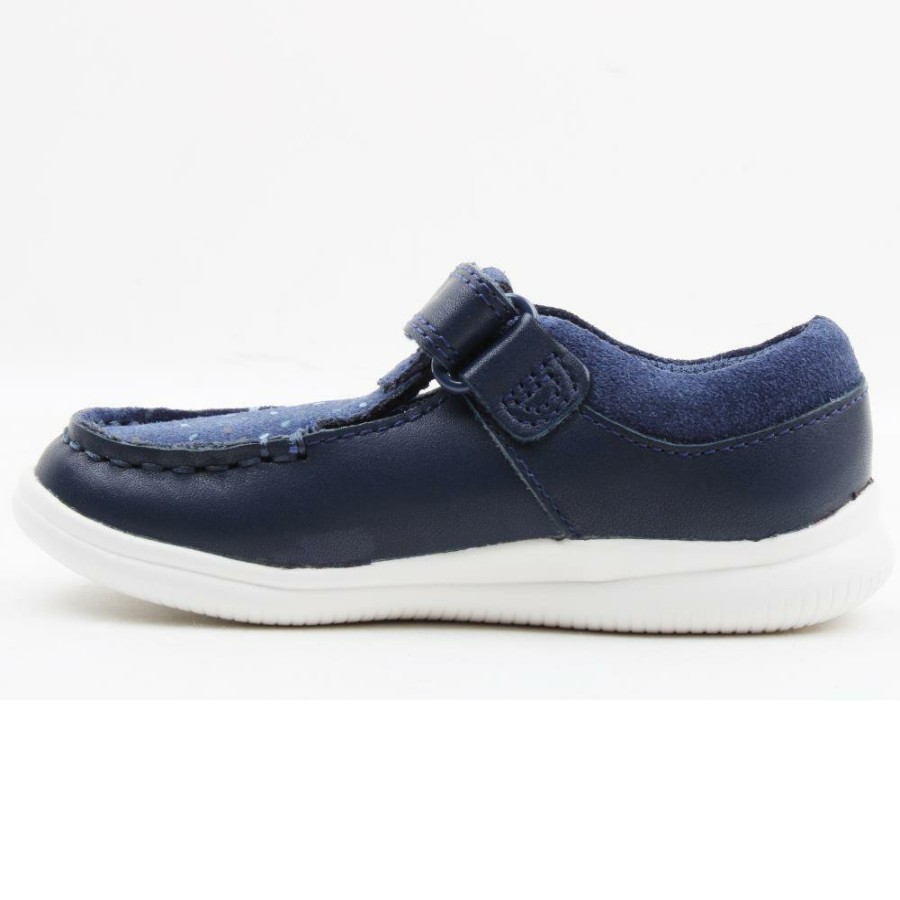 Kids Clarks | Crest Moc K Runner - Blue G