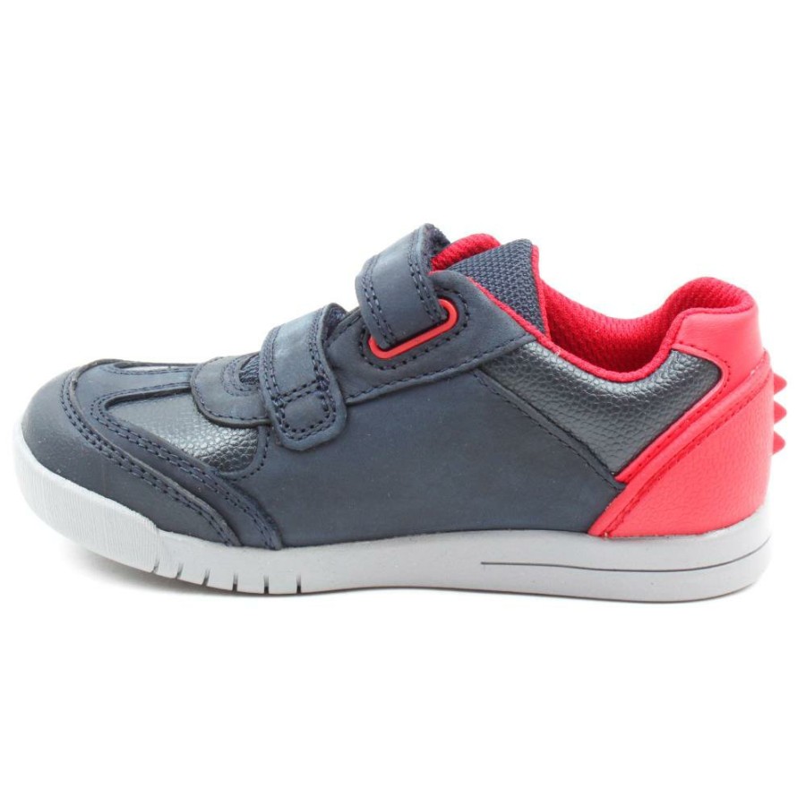 Kids Clarks | Rexplay T Junior Velcro Shoe - Navy Multi H