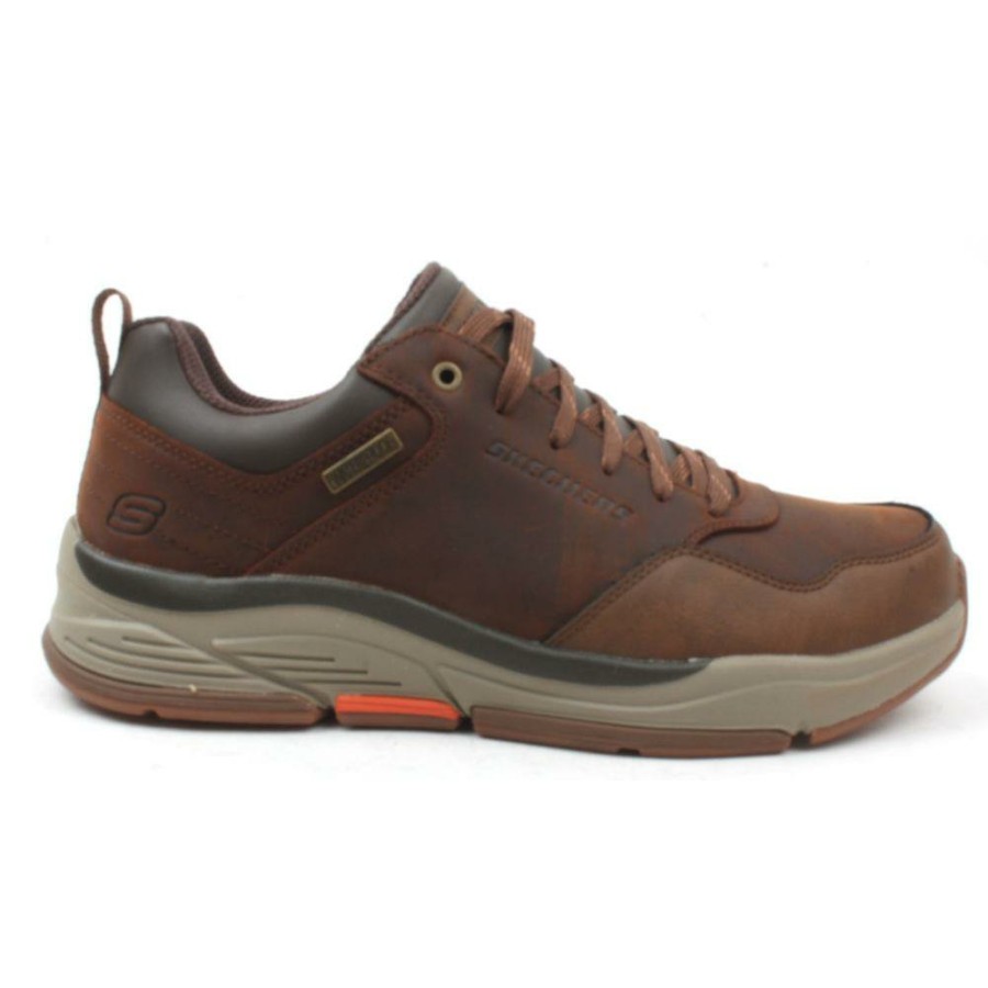 Men Skechers | 210021 Laced Shoe - Brown